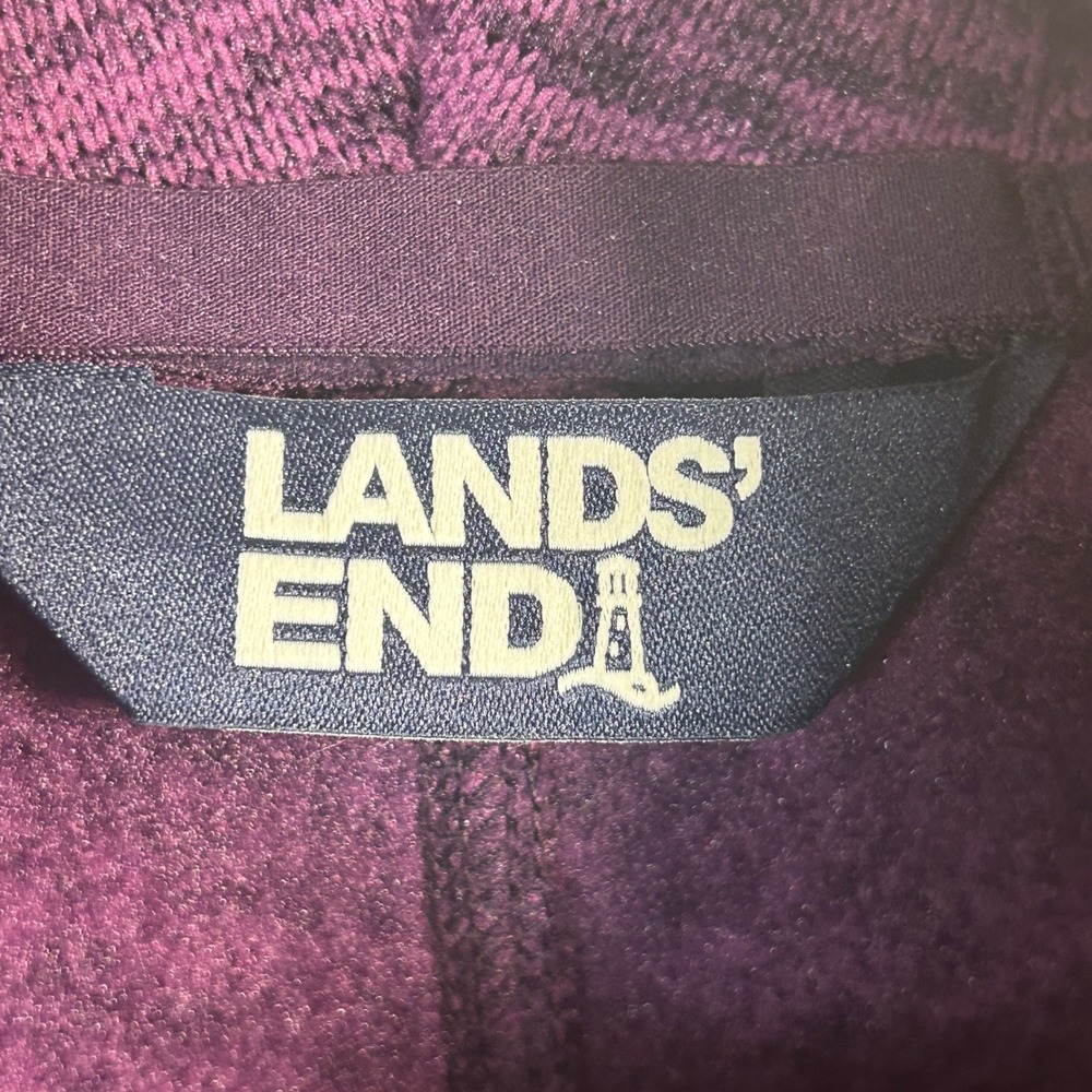 Lands' End‎ Womens Purple Space Dye Cowl Neck Tulip Hem Tunic Top Small 6-8 - Picture 6 of 9